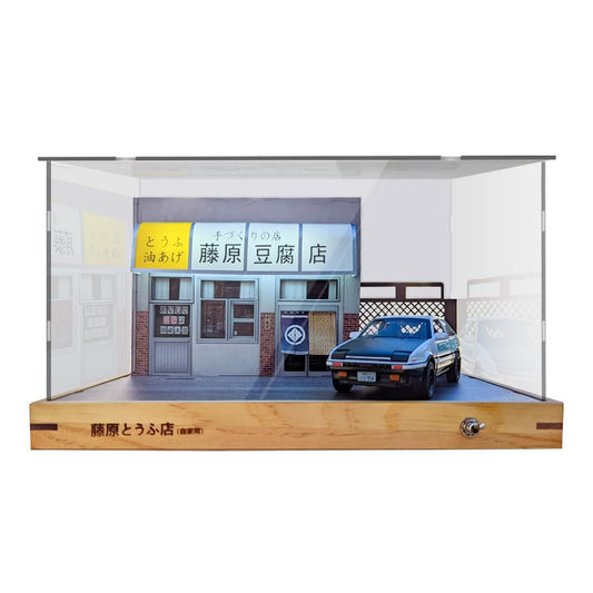 Ae86 Model car Fujiwara tofu Shop Display Box 1/32