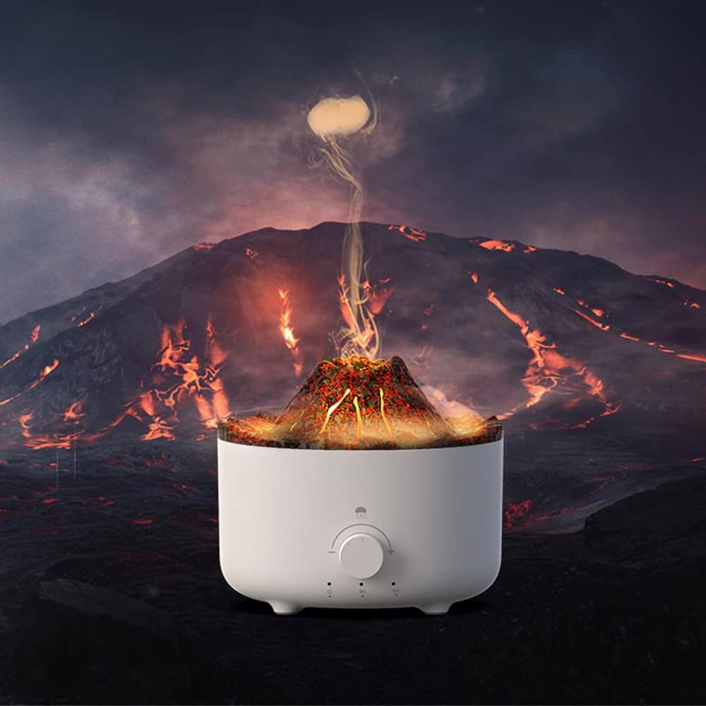 Flame Air Diffuser Volcano Aroma Diffuser Ultrasonic Oil Diffuser 560mL
