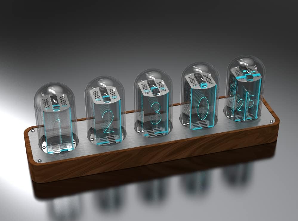 Nixie Tube Clock Electronic LED Glow Tube Clock Alarm Clock 5RGB