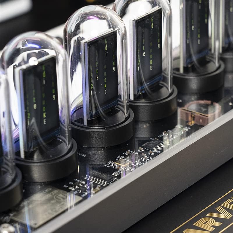 Nixie Tube Clock Electronic IPS Glow Tube Clock Alarm Clock Customizable Pictures