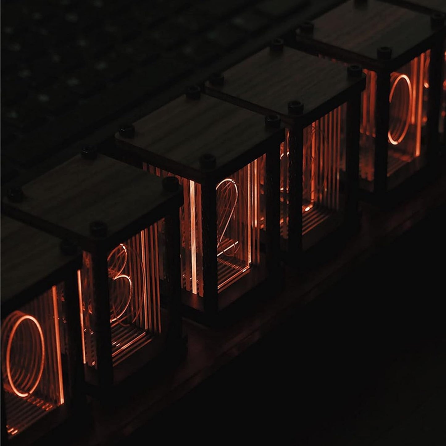 Nixie Tube Clock Electronic LED Glow Tube Clock Alarm Clock 6RGB