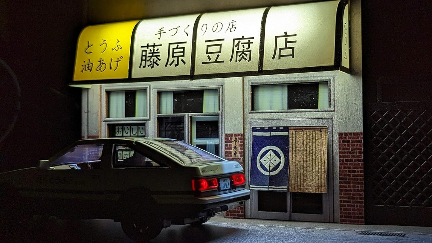 Ae86 Model car Fujiwara tofu Shop Display Box 1/32