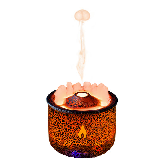Flame Air Diffuser Volcano Aroma Diffusore di olio a ultrasuoni 360mL Protezione auto-spegnimento per casa, ufficio o yoga, palestra