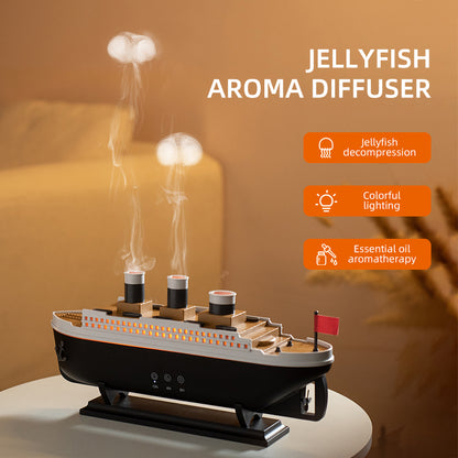 Steamship Essential Oil Diffuser, Aromatherapy Humidifier with Remote Control