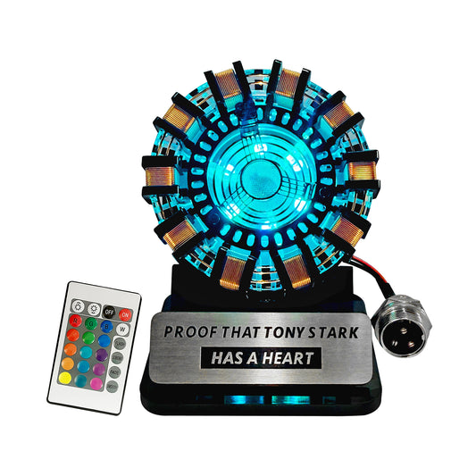 1:1 Iron Man Arc Reactor MK1 Heart Model LED Light Vibration Sensing Control