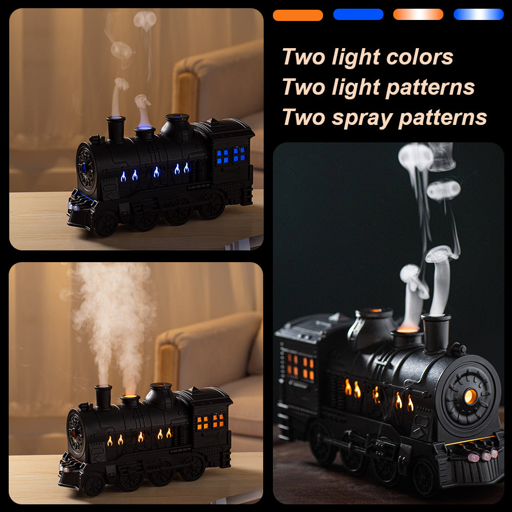 300ML Retro Train Essential Oil Diffuser – Cool Mist Humidifier