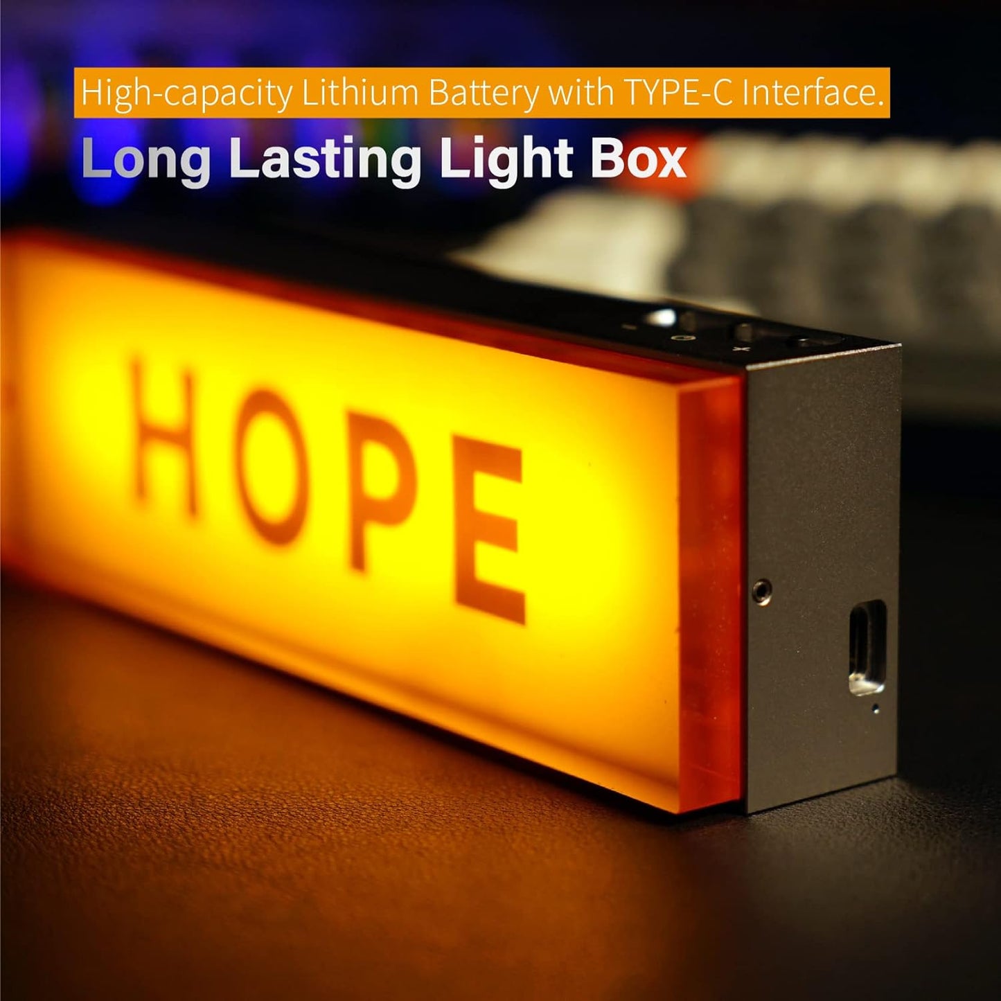 LED Light Box Billboard Table Lamps Ambient Light Signboard Due colori metallo personalizzabile intercambiabile modelli Bar