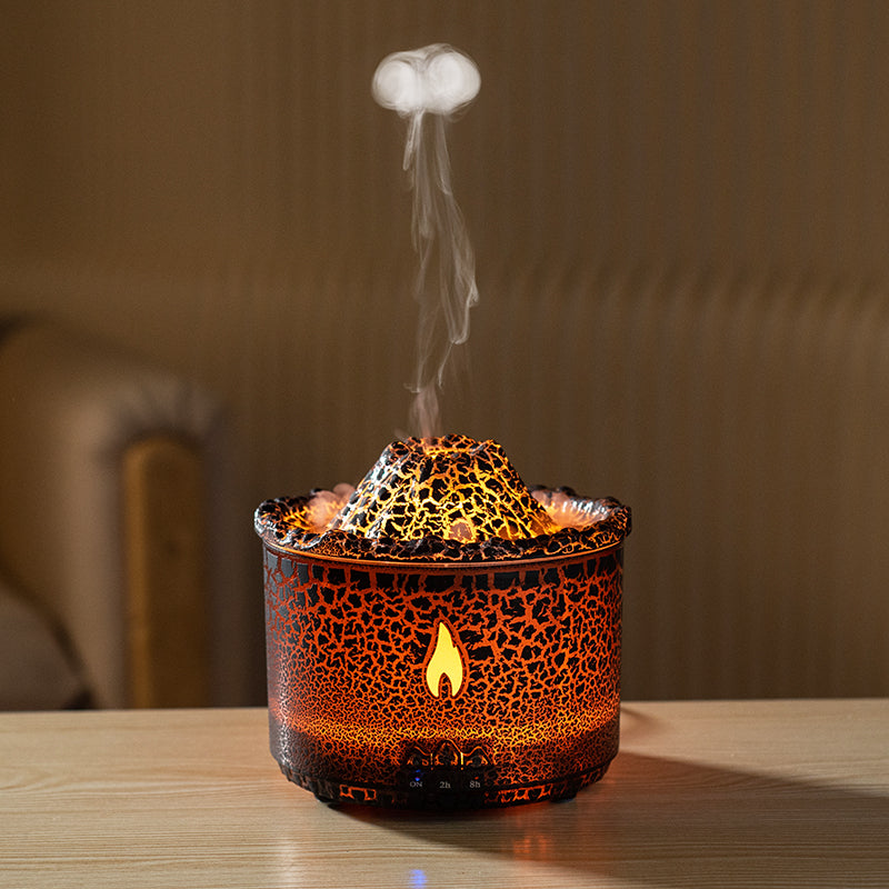 Flame Air Diffuser Volcano Aroma Diffuser Ultrasonic Oil Diffuser 360mL